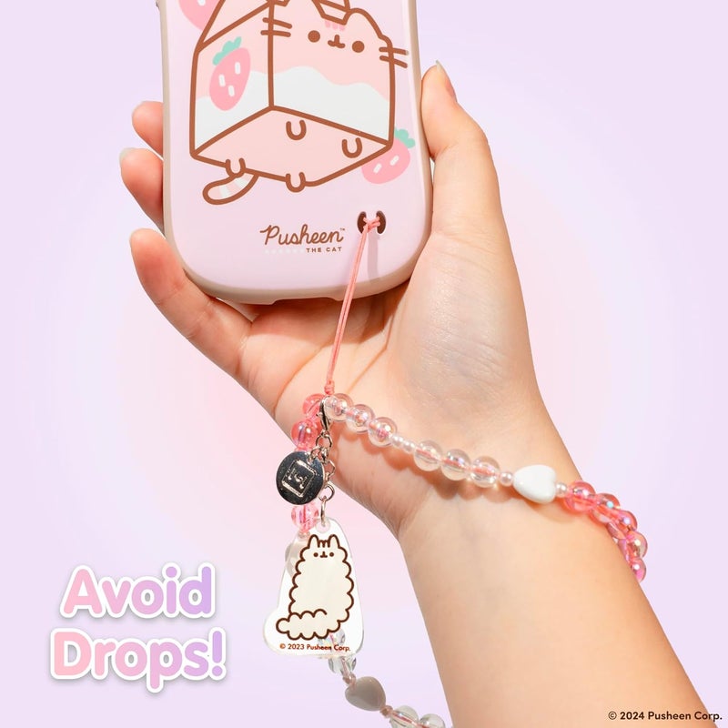 iFace Pusheen the Cat Beaded Wristlet Universal Charm Strap - Wrist Strap for Cell Phone Camera Keys AirPods - Image 3